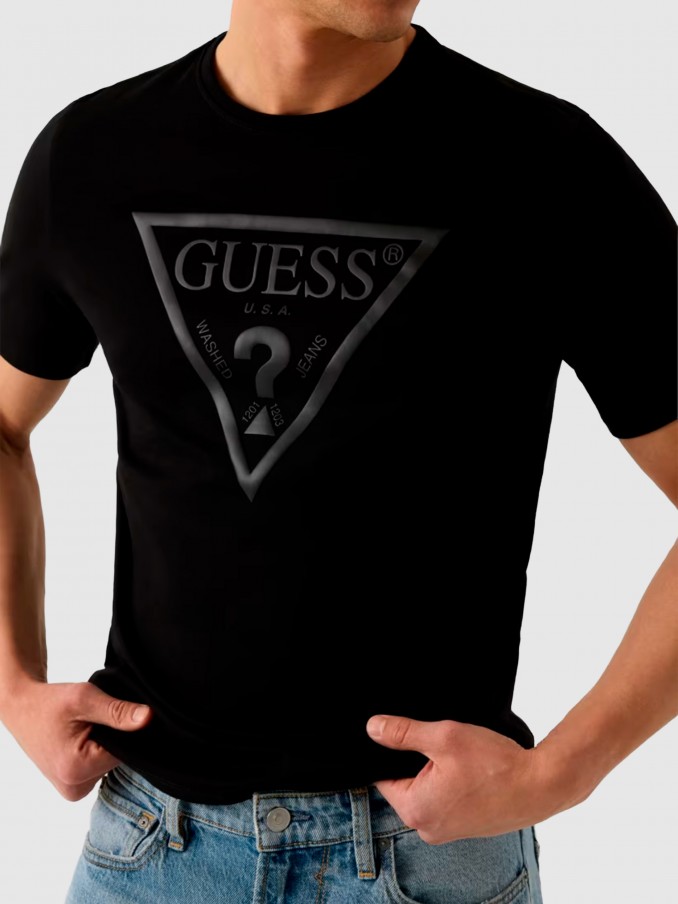 Camiseta Hombre Negro Guess