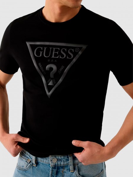T-Shirt Man Black Guess T-Shirt Man Black Guess