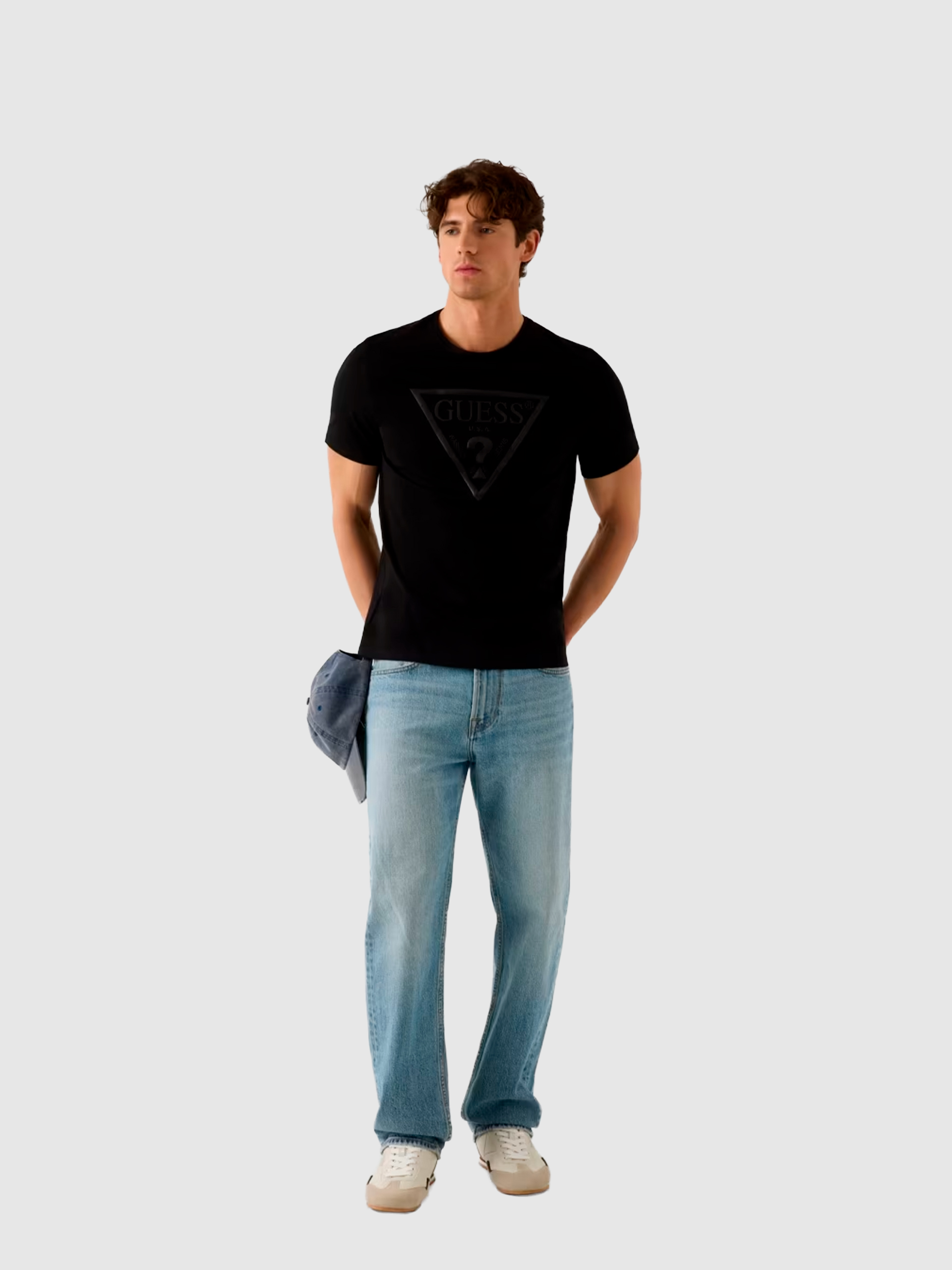 Camiseta Hombre Negro Guess