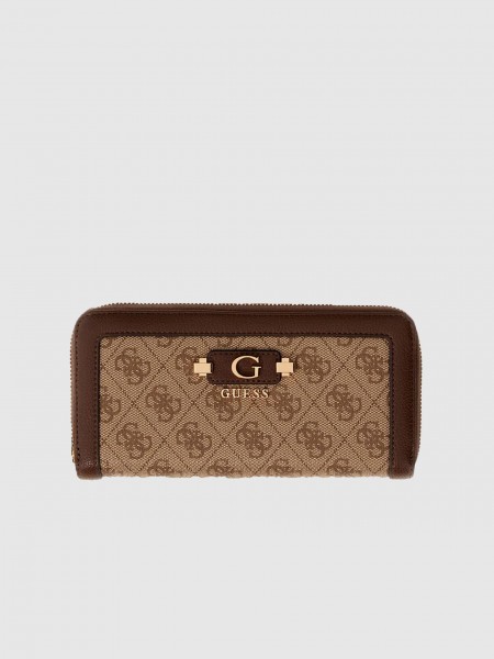 Carteira Guess Mulher Lindsey Slg Large Zip Around