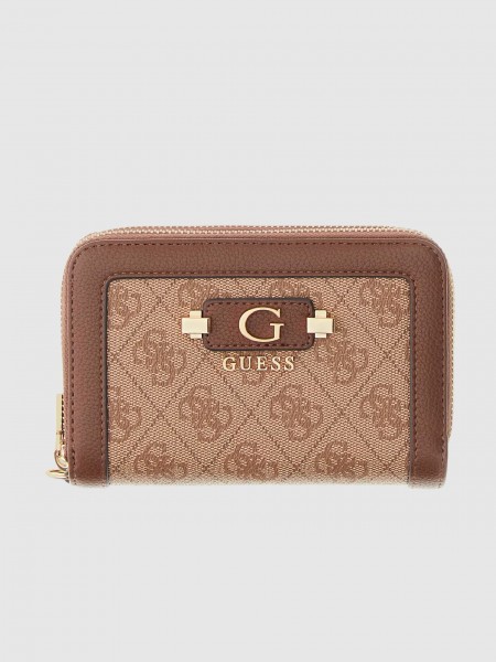 Carteira Guess Mulher Lindsey Slg Med Double Zip