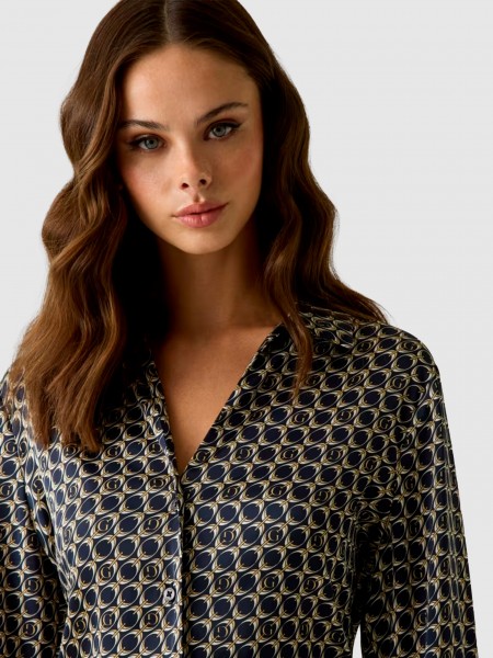 Camisa Guess Mulher Ls New Concetta Shirt