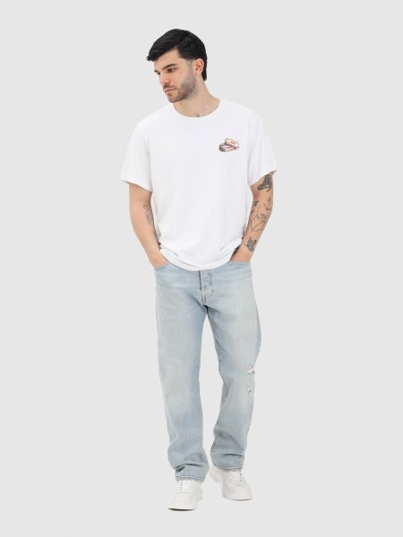 T-Shirt Levis Homem Ss Relaxed Fit Tee Whites