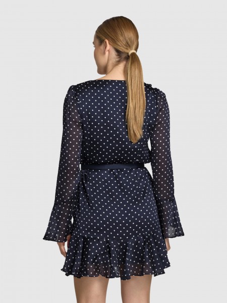 Vestido Guess Mulher Ls Emy Belted Dress