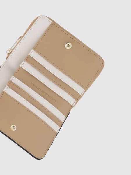 Carteira Tommy Hilfiger Mulher Th Icon Med Za W/ Flap Seasonal