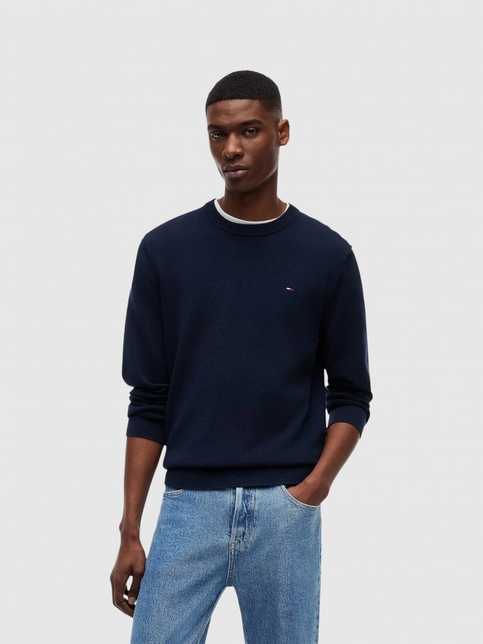 Pullover Man Navy Blue Tommy Jeans