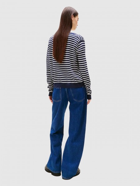 Camisola Tommy Jeans Mulher Tjw Essential Vneck Sweater Ext