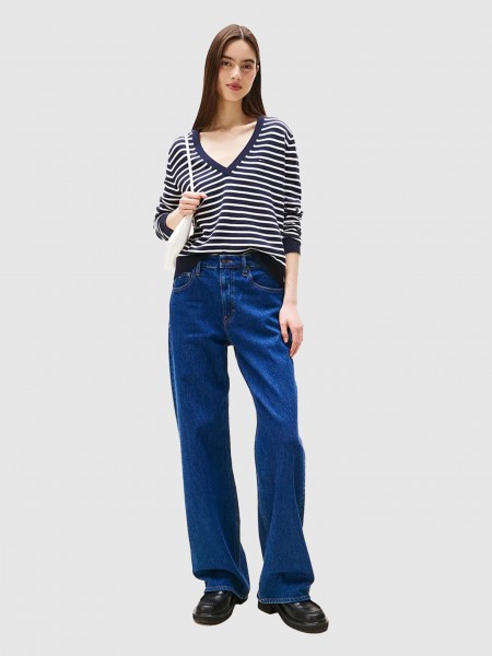 Camisola Tommy Jeans Mulher Tjw Essential Vneck Sweater Ext