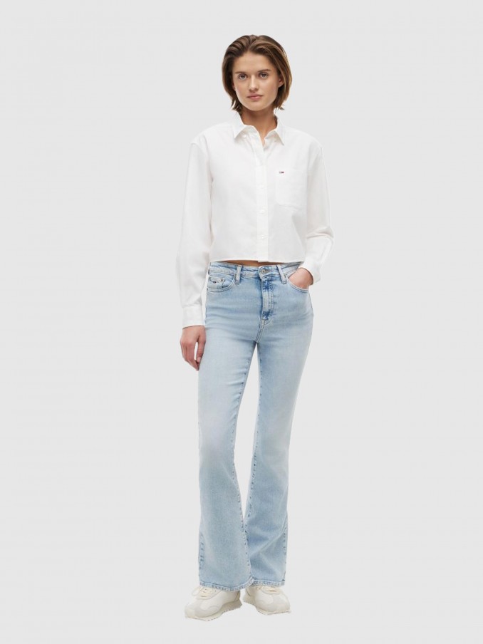 Shirt Woman White Tommy Jeans