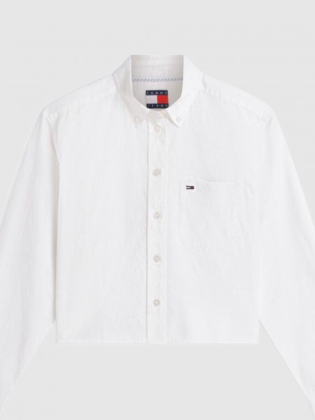 Shirt Woman White Tommy Jeans