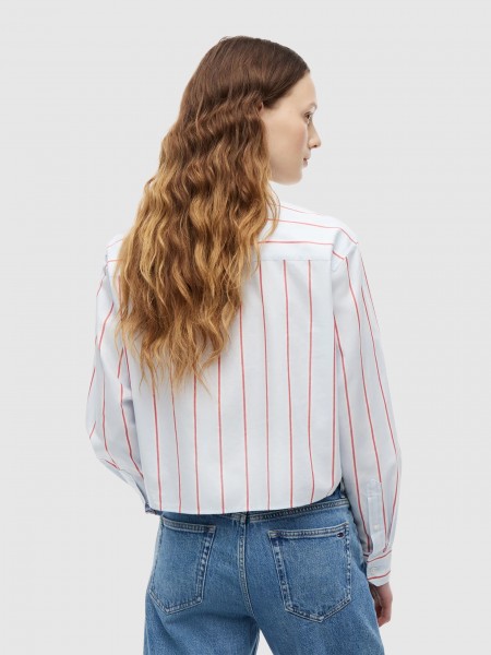 Camisa Tommy Jeans Mulher Tjw Rlx Crop Shirt