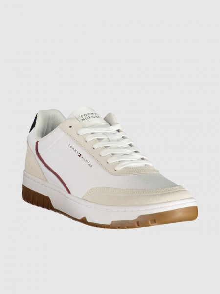 Sapatilha Tommy Hilfiger Homem Th Basket Core Leather Suede Mix
