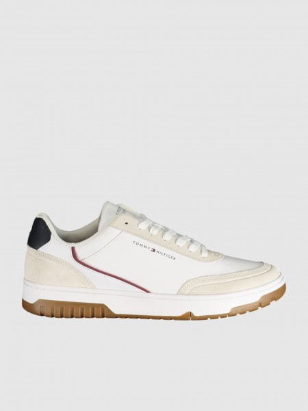 Sapatilha Tommy Hilfiger Homem Th Basket Core Leather Suede Mix