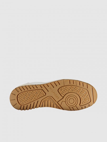 Sapatilha Tommy Hilfiger Homem Th Basket Core Leather Suede Mix