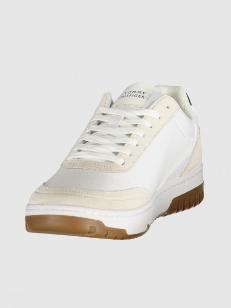 Sapatilha Tommy Hilfiger Homem Th Basket Core Leather Suede Mix