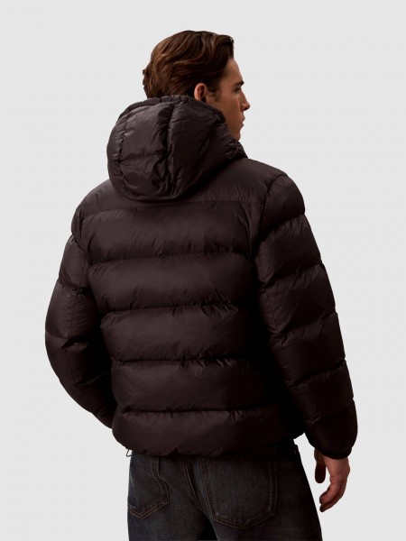 Kispo Calvin Klein Homem Ls Ltwt Nylon Padded Hooded Puff