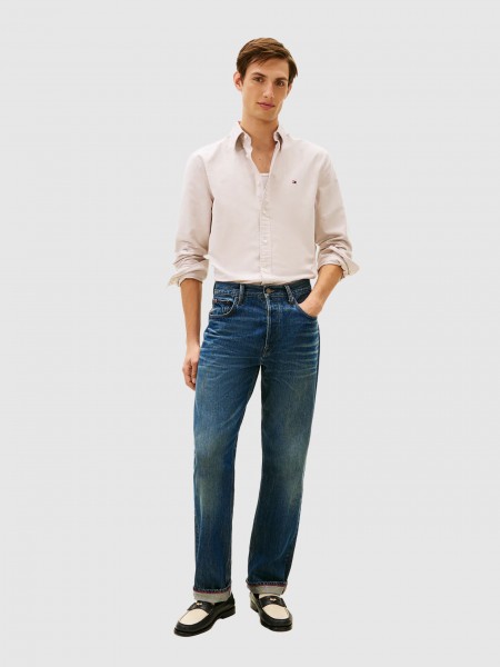 Camisa Tommy Hilfiger Homem Solid Heritage Oxford Rf Shirt