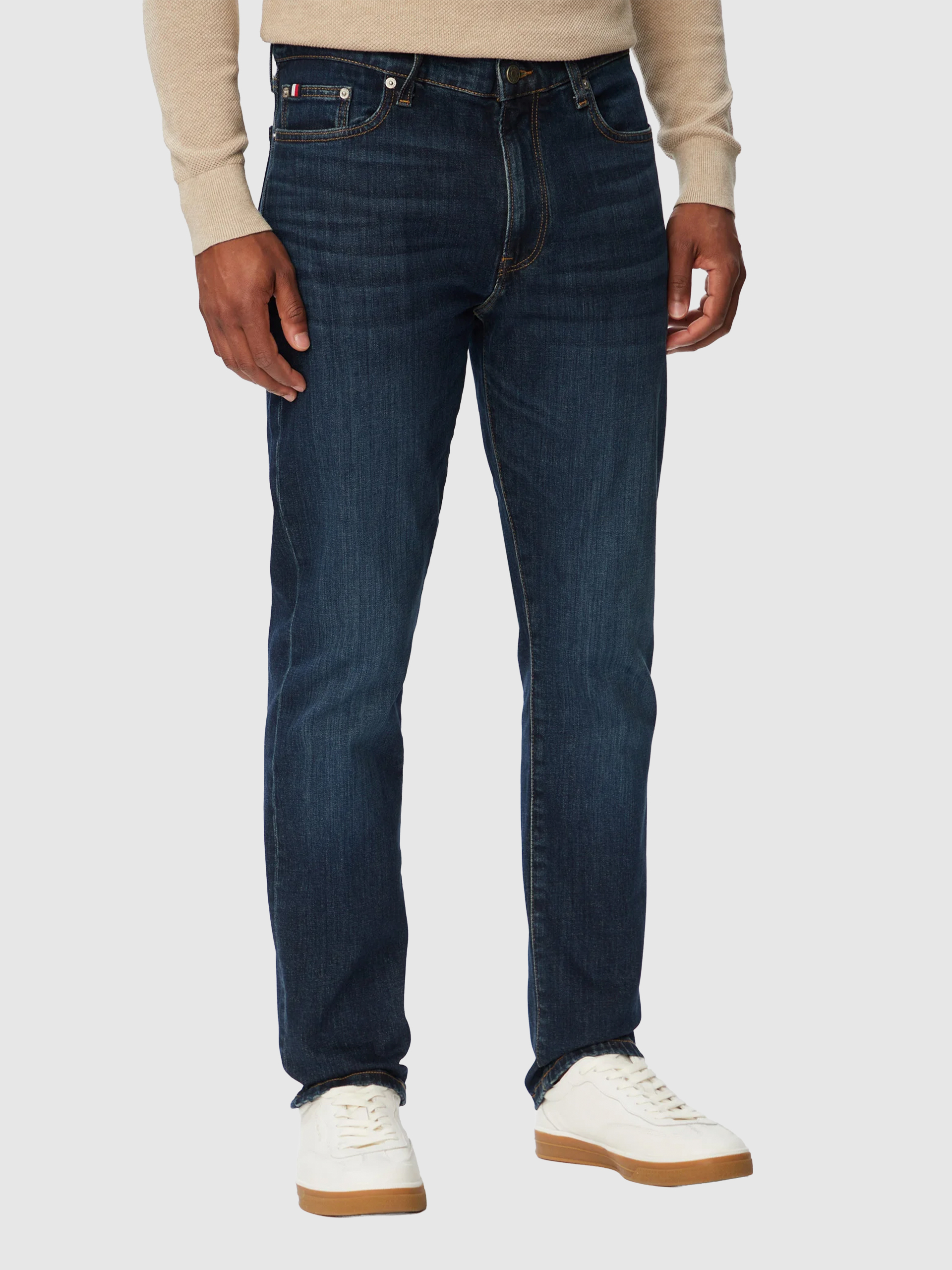 Jeans Tommy Hilfiger Homem Slim Straight Denton Tex Blue