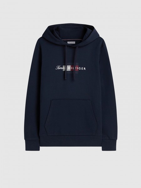 Sweatshirt Tommy Hilfiger Homem Script Flag Hoodie