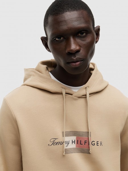 Sweatshirt Tommy Hilfiger Homem Script Flag Hoodie