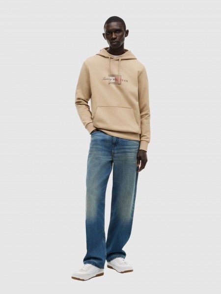 Sweatshirt Tommy Hilfiger Homem Script Flag Hoodie