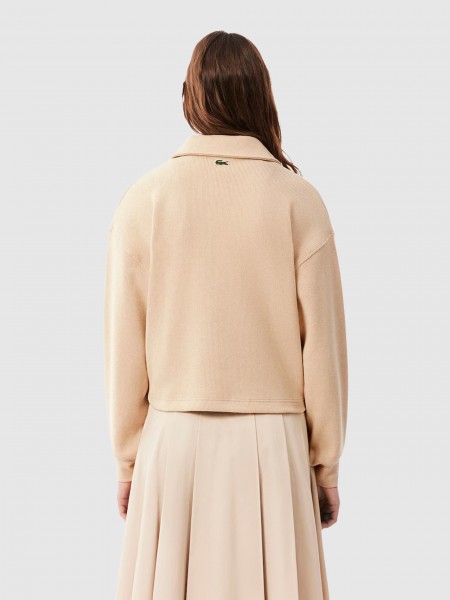 Sweatshirt Woman Beige Lacoste