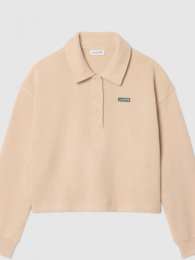 Sweatshirt Woman Beige Lacoste