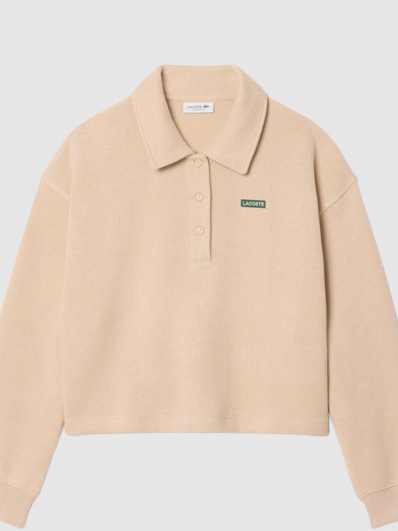 Sweatshirt Woman Beige Lacoste