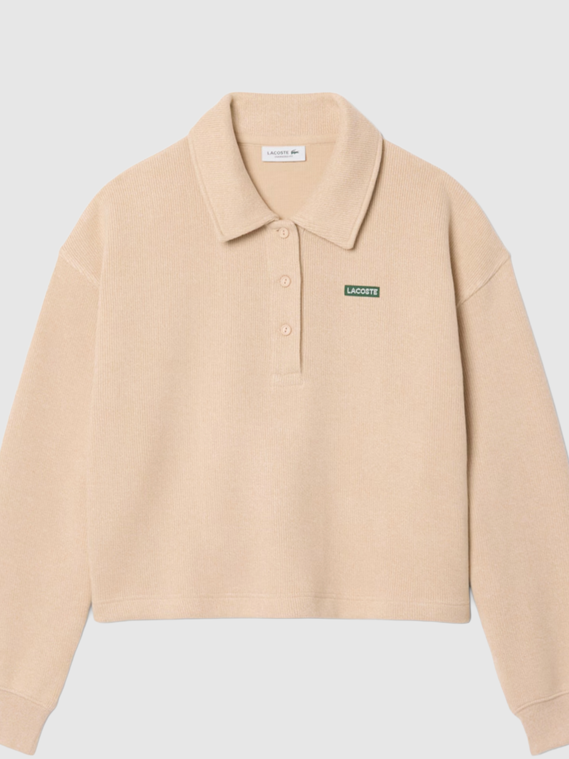 Sweatshirt Mujer Beige Lacoste