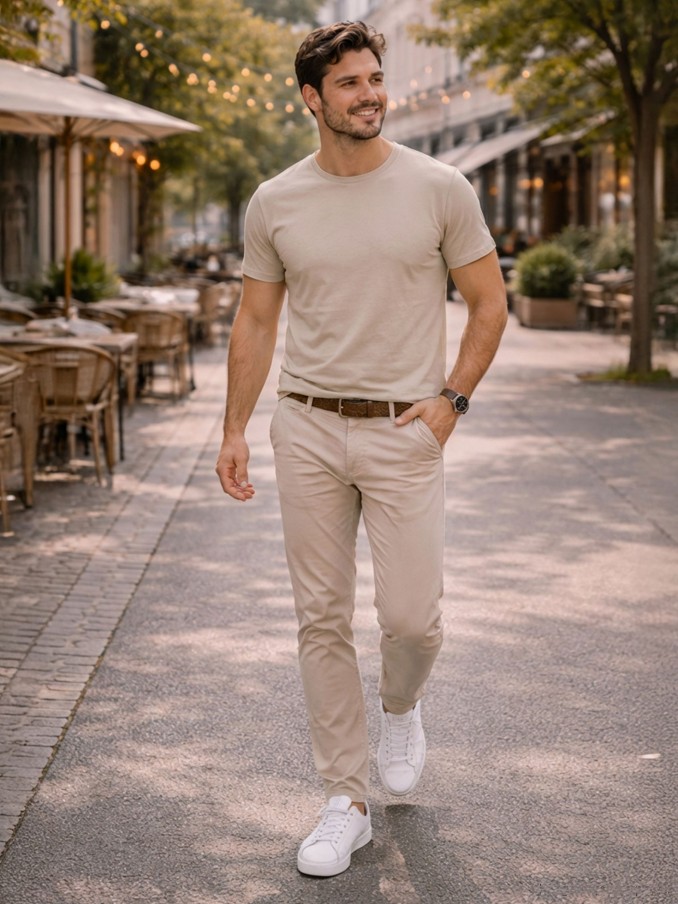 T-Shirt Man Cream Westrags