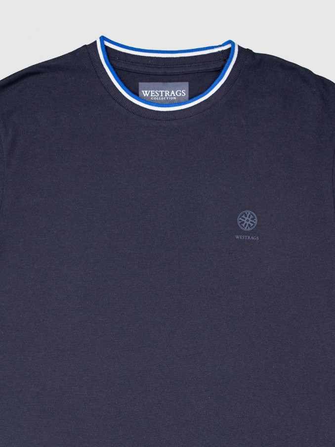 T-Shirt Man Navy Blue Westrags