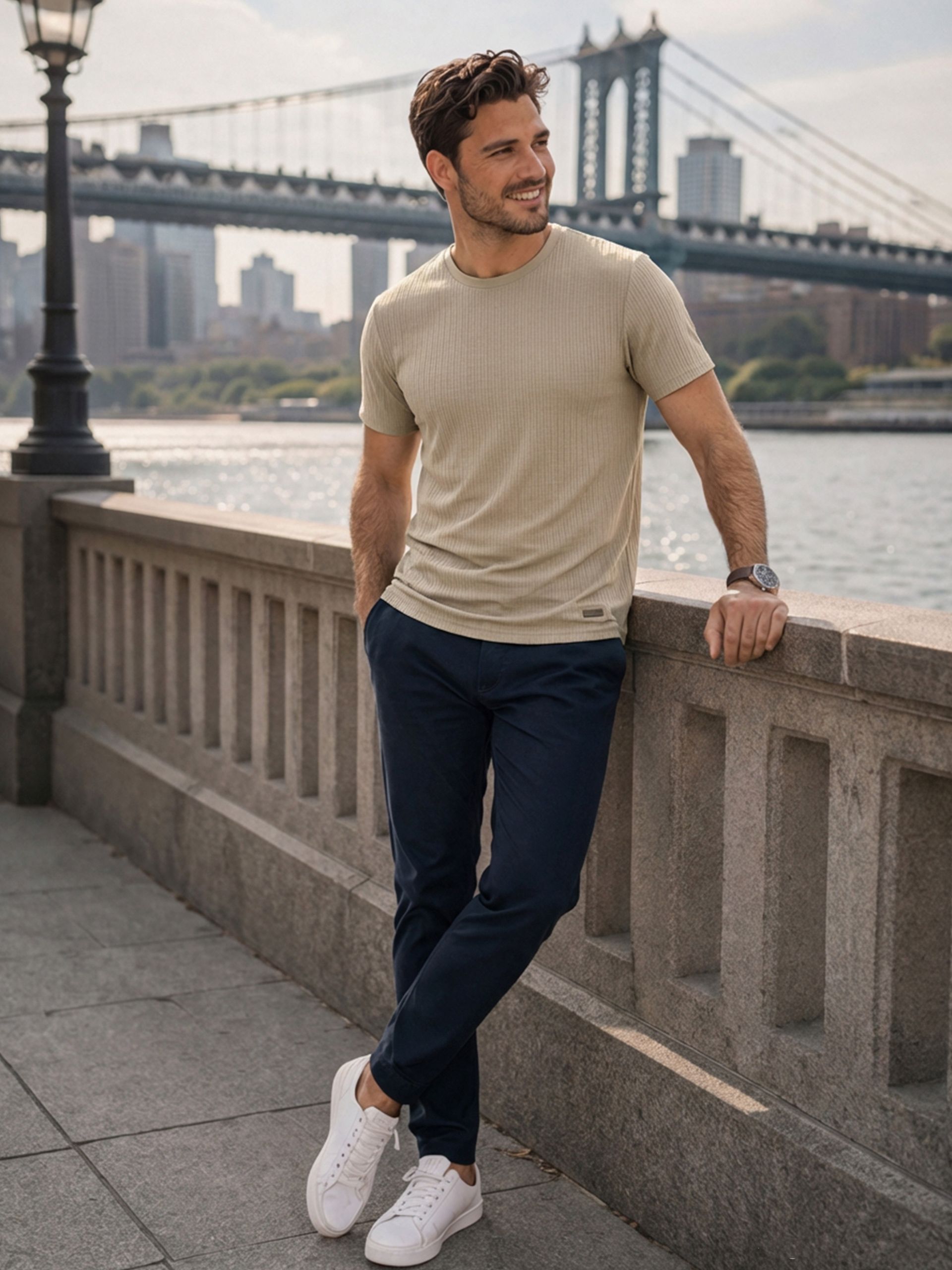 T-Shirt Man Beige Westrags