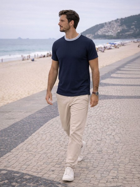 T-Shirt Man Navy Blue Westrags