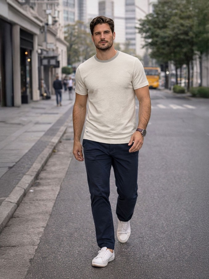 T-Shirt Man Cream Westrags