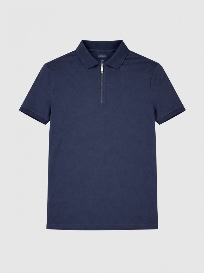 Polo Shirt Man Navy Blue Westrags