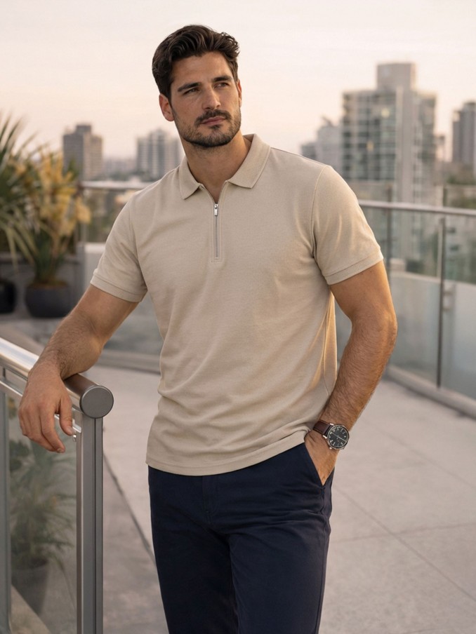 Polo Shirt Man Cream Westrags