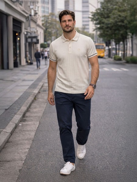 Polo Shirt Man Cream Westrags Polo Shirt Man Cream Westrags
