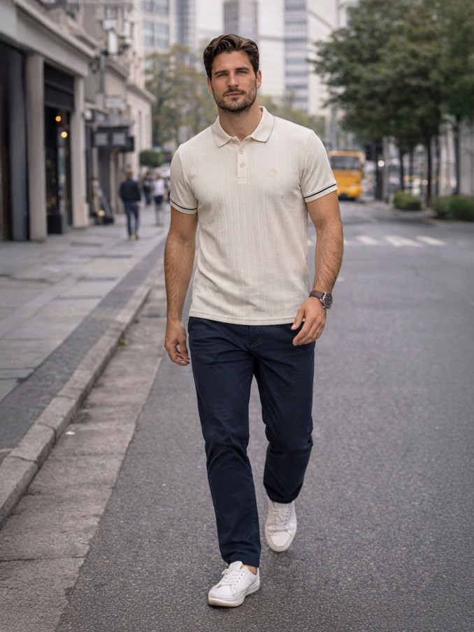Polo Shirt Man Cream Westrags