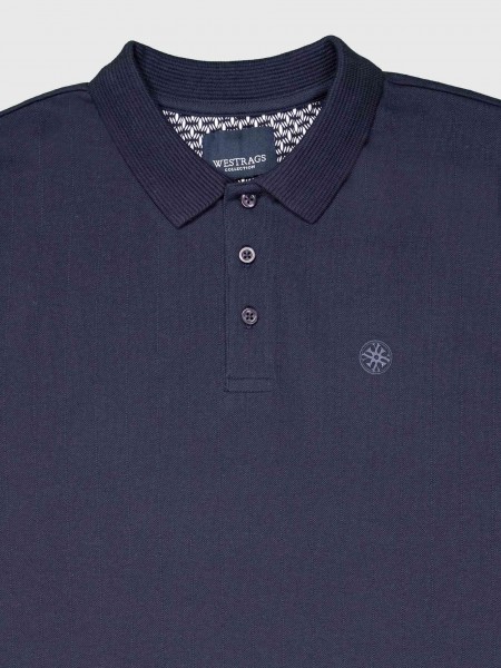 Polo Shirt Man Navy Blue Westrags
