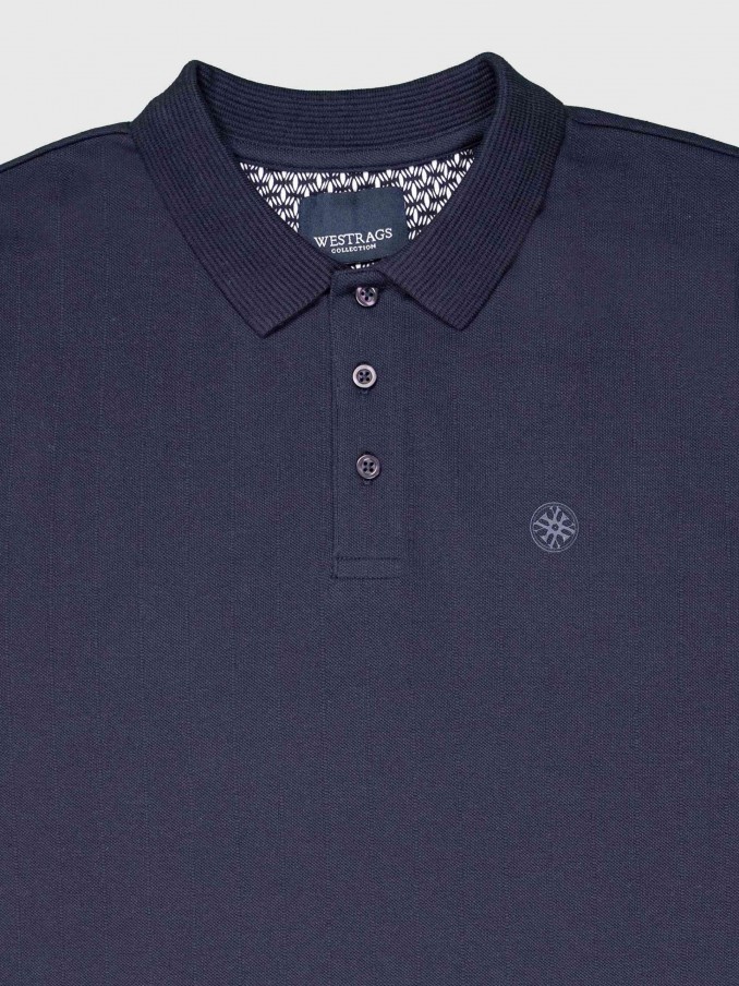 Polo Shirt Man Navy Blue Westrags