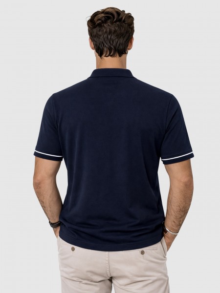 Polo Shirt Man Navy Blue Westrags