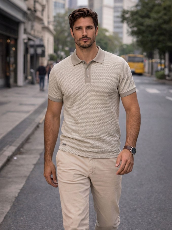 Polo Shirt Man Cream Westrags