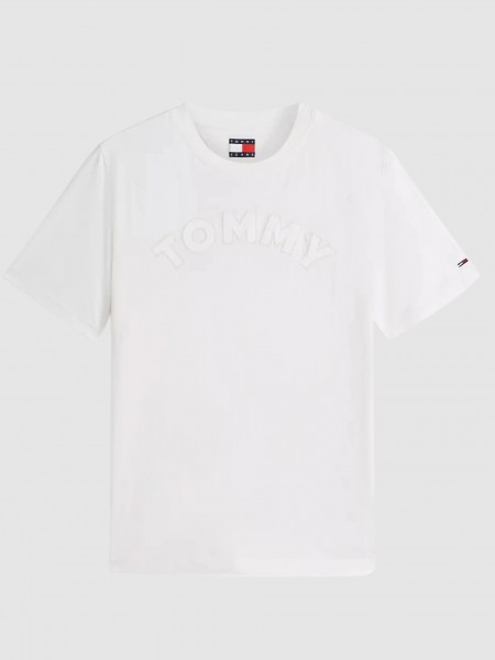 T-Shirt Woman Cream Tommy Jeans T-Shirt Woman Cream Tommy Jeans