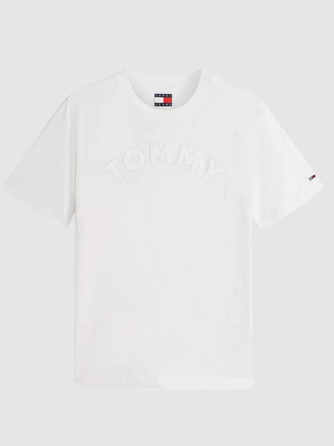 Camiseta Mujer Crema Tommy Jeans