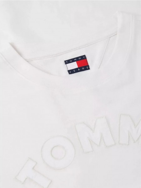 T-Shirt Woman Cream Tommy Jeans T-Shirt Woman Cream Tommy Jeans