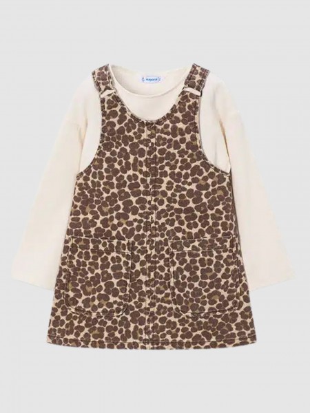 Conjunto 2 Peças Mayoral Menina Saia de Peito Sarja Conjunto 2 Peças Mayoral Menina Saia de Peito Sarja