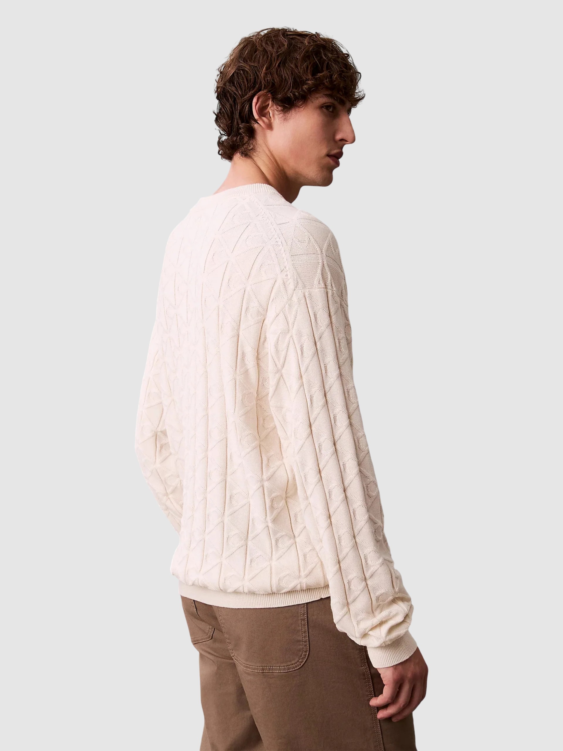 Sueter Hombre Crema Calvin Klein