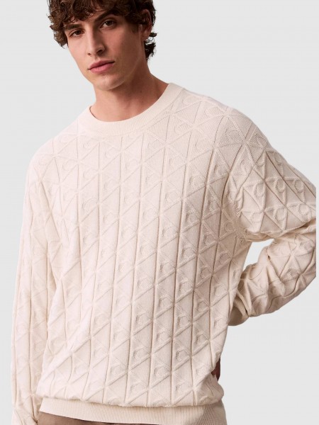 Pullover Man Cream Calvin Klein