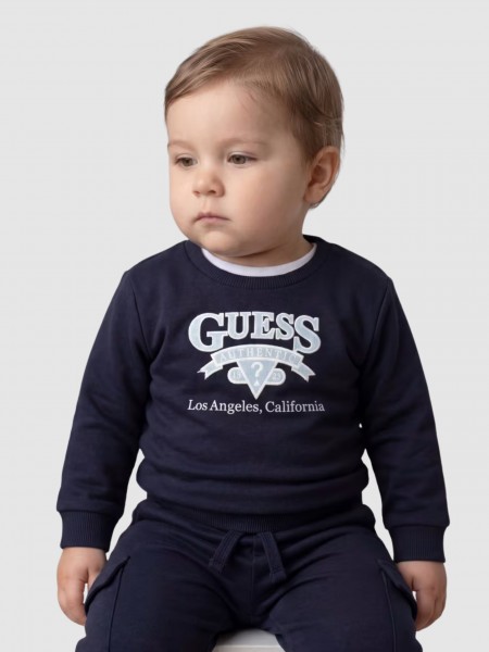 2 Pe�as Guess Menino Set: Ls Active Top + Active Pa