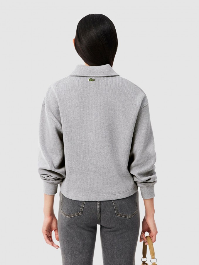 Sweatshirt Woman Light Gray Lacoste